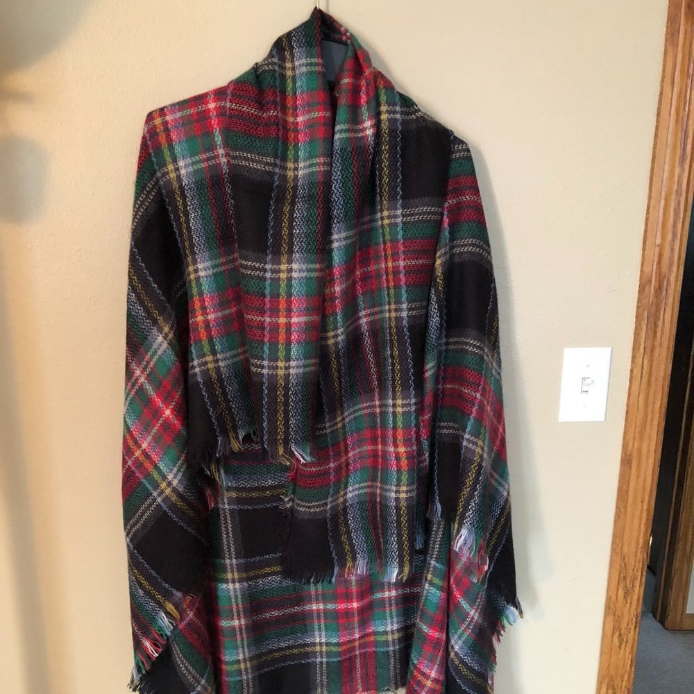 Plaid Blanket Scarf